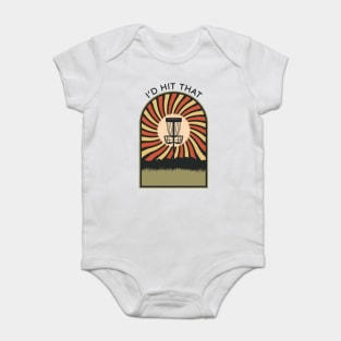 I'd Hit That | Disc Golf Vintage Retro Arch Mountains Baby Bodysuit